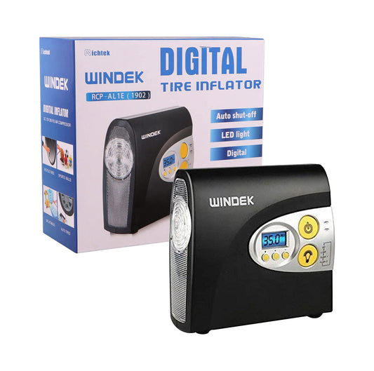 Windek 1902 Portable Digital Tyre Inflator with Flash Light