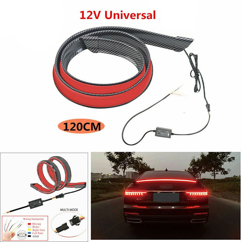 LED Matrix style Carbon fiber Universal flexible Spoiler - Uniauto