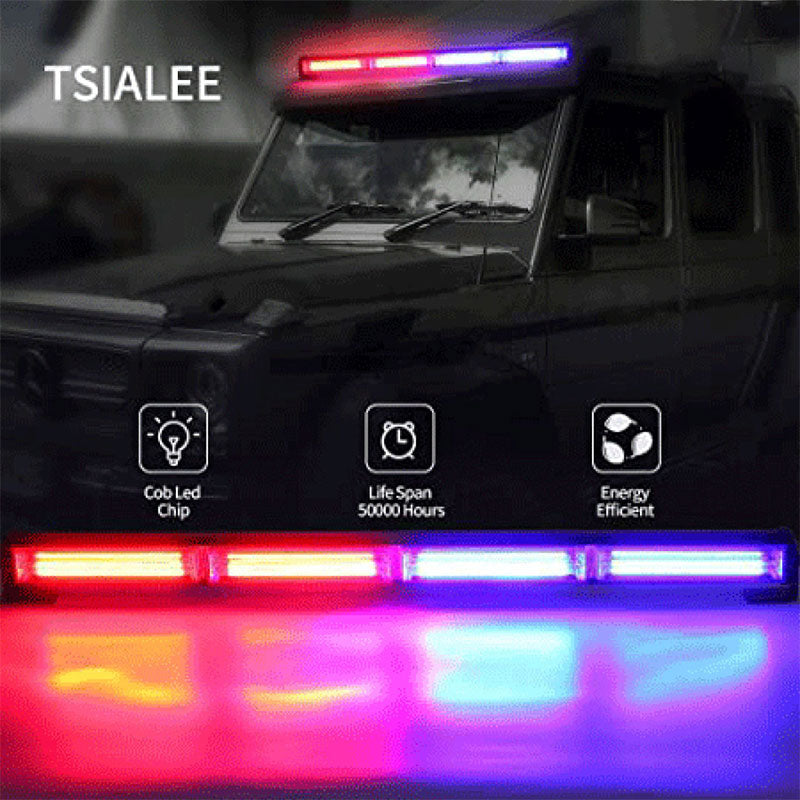 Red and Blue 21 Inch LED Flasher Bar Light - Uniauto
