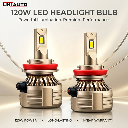 120W LED Headlight Bulb – High Power, Ultra-Bright, Long-Lasting | 1-Year Warranty