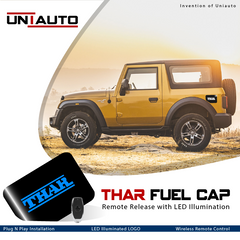 Uniauto Illuminated and Remote-Controlled Fuel cap opener | Wireless Fuel Lid for THAR