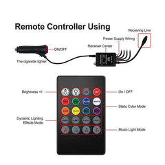 4-in-1 LED Ambient Light with Music & Remote Control - Uniauto