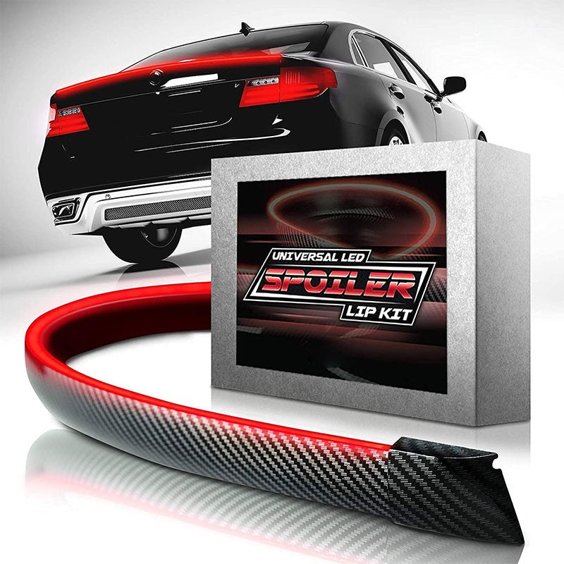 LED Matrix style Carbon fiber Universal flexible Spoiler - Uniauto