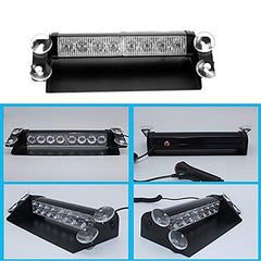 Red and Blue 8 LED Flasher Strobe Light. - Uniauto