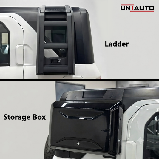 Defender Style Side Ladder with Storage Box for Mahindra Thar Roxx