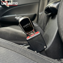 Uniauto customizable 2 in 1 Premium Alarm Stopper and Belt Holder| Black | Seat Belt Buckle