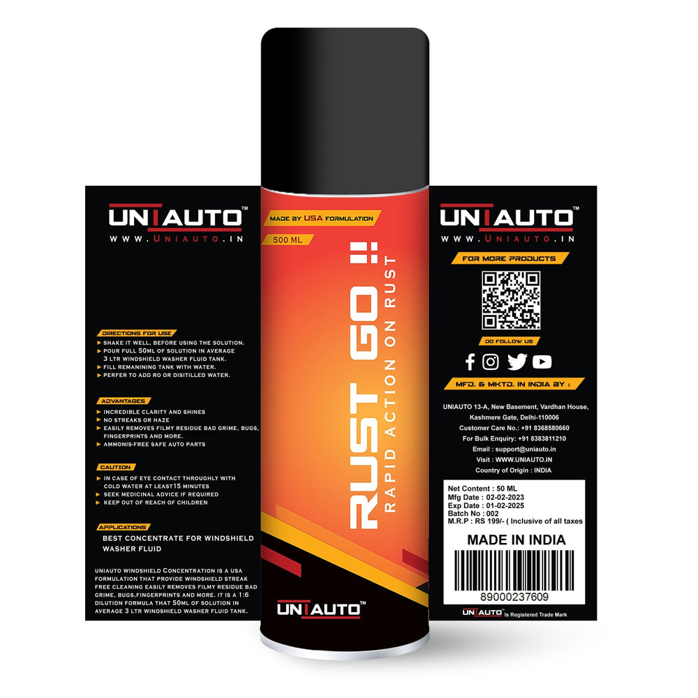 Combo Pack of Foam Wash 500ml and Rust Go 150 ml - Uniauto