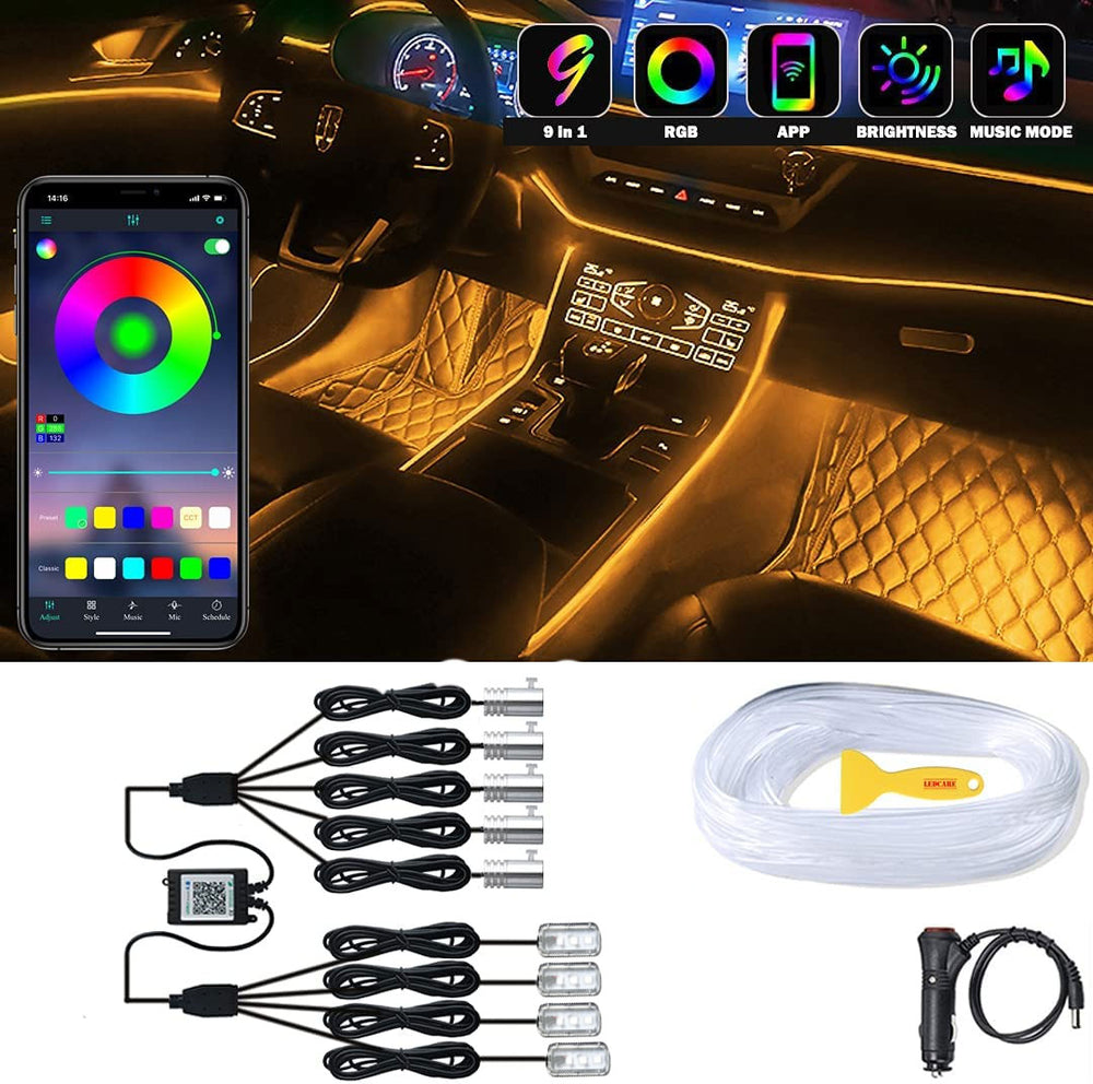 9-in-1 Ambient Plus RGB Neon LED Light - Uniauto