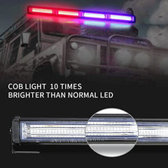 Red and Blue 21 Inch LED Flasher Bar Light - Uniauto