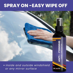 Uniauto Anti-Fogging Spray Frost Preventer 200ml | Clear Vision for Car Glass, Mirrors, Helmets, Windows & Lenses