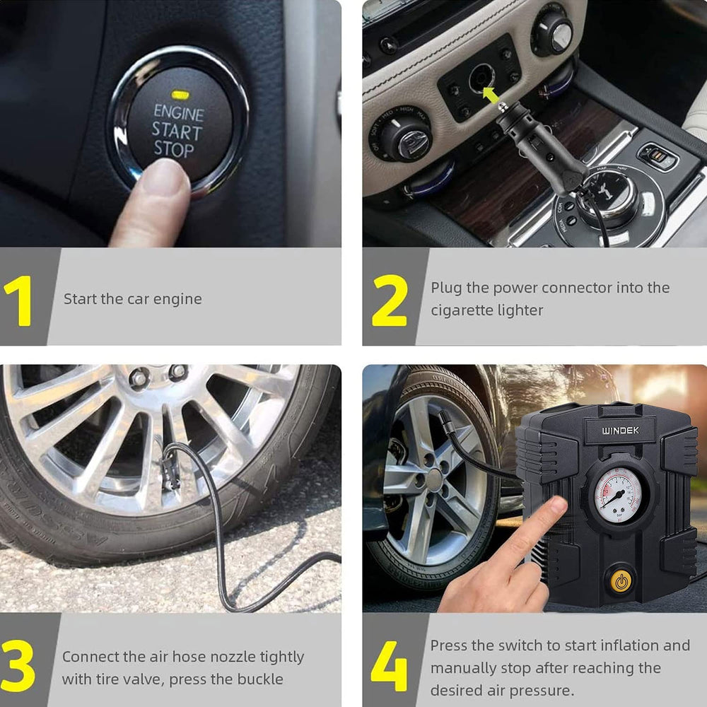 Windek 1501 Portable Digital Tire Inflator with Flash Light - Uniauto