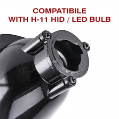 UNIAUTO IPH CAR Hi-Low Beam Fog Lamp Projector Lens (3 Inch) - Set of 2, White - Uniauto