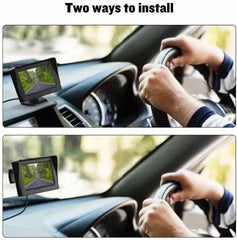 4.3" TFT Screen with Camera COMBO | Universal Rearview Radar Mirror | Parking Assistance (Black)
