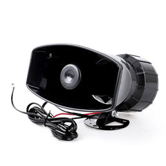 UNIAUTO Car Siren Horn 7 Tone Sound Siren Mic PA Speaker Car System - 80W Emergency Sound Electric Horn-12V - Uniauto