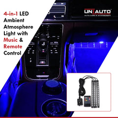 4-in-1 LED Ambient Atmosphere Light with Music & Remote Control