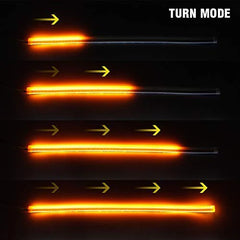 Daytime Running Light | Sequential Flow Universal Ultra-fine 60cm DRL | Flexible | Soft | Tube Guide Car LED Strip | White and Yellow Color