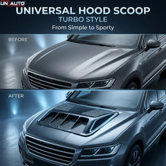 Universal Hood Scoop – Turbo Style | Glossy Black 3D Car Bonnet Scoop for Thar, Thar Roxx, Fortuner, Scorpio N & More
