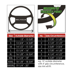 Steering Rap For Cars (Black) - Uniauto