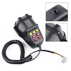 UNIAUTO Car Siren Horn 7 Tone Sound Siren Mic PA Speaker Car System - 80W Emergency Sound Electric Horn-12V - Uniauto
