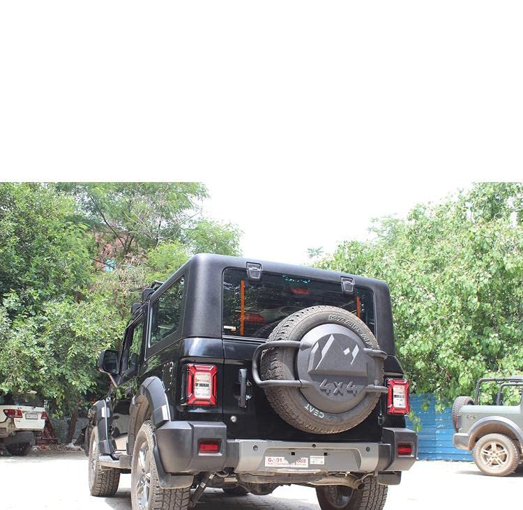 4X4 Style Stepney or Spare Wheel Cover for Mahindra Thar 2020 - Uniauto