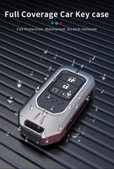 Metal Key Cover for Honda Accord, Civic, CR-V, HRV 4 Buttons Smart