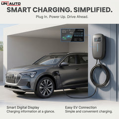 Uniauto VOLTRIQ Smart AC Wall EV Charger | WiFi App, RFID, Adjustable Charging & Advanced Safety | 2-Year Warranty