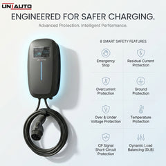 Uniauto VOLTRIQ Smart AC Wall EV Charger | WiFi App, RFID, Adjustable Charging & Advanced Safety | 2-Year Warranty