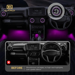Cardi Ambient Smart LED AC Vent Kit for Thar & Thar Roxx, 8-in-1 Atmosphere Lamp K4 Plus with App Control