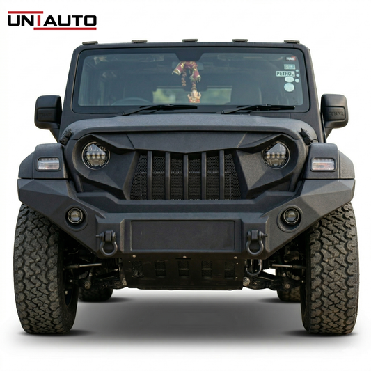 Angry Bird Style Fiber Front Grille for Mahindra Thar 2020 Onwards | Aggressive Custom Off-Road Look | Durable Fiber Build