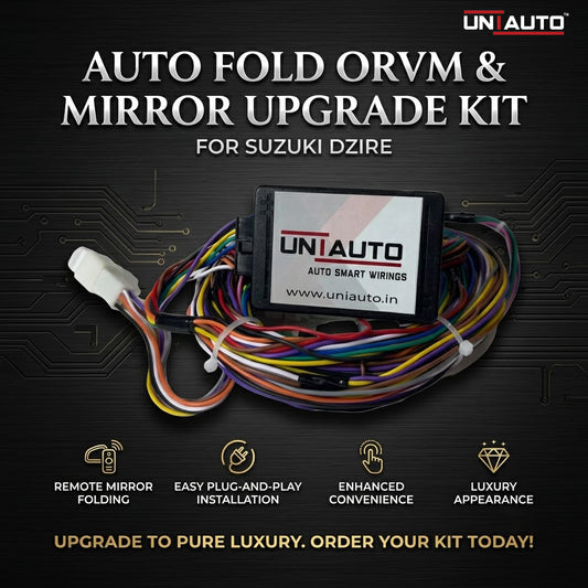 Auto Fold ORVM or Mirror Upgrade kit for Suzuki Dzire | Install Auto fold ORVM into Base and mid models