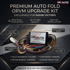 Auto Fold ORVM or Mirror Upgrade kit for Suzuki Victoris | Install Auto fold ORVM into Base and mid models