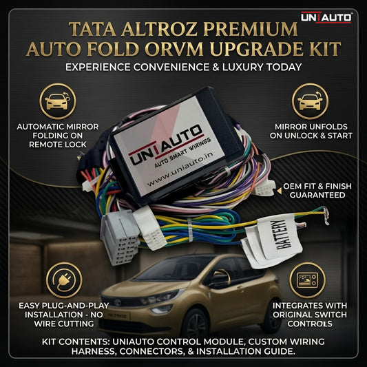 Auto Fold ORVM or Mirror Upgrade kit for TATA Altroz | Install Auto fold ORVM into Base and mid models