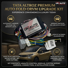 Auto Fold ORVM or Mirror Upgrade kit for TATA Altroz | Install Auto fold ORVM into Base and mid models