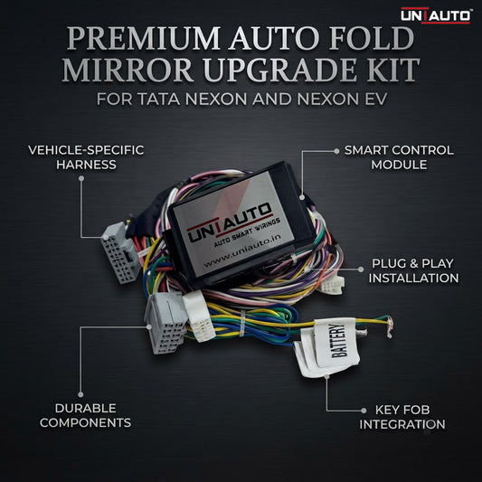 Auto Fold ORVM or Mirror Upgrade kit for TATA Nexon and Nexon EV | Install Auto fold ORVM into Base and mid models