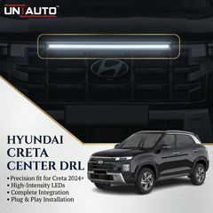 Matrix Style Front center LED DRL with Relay Wiring for Hyundai Creta 2024