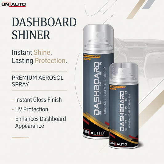 Uniauto Dashboard Shiner – Premium Aerosol Spray for Instant Shine & UV Protection