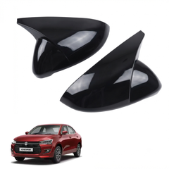Batman Style ORVM Covers for Maruti Suzuki Swift | Premium Gloss Black Mirror Covers