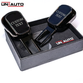 Uniauto customizable 2 in 1 Premium Alarm Stopper and Belt Holder| Black | Seat Belt Buckle