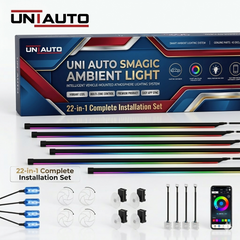 Uniauto Magic Colour Smart Universal Ambient Light – Multi-Color RGB Interior Lighting Kit for All Cars
