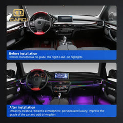 Cardi K4 6in1 Interior Ambient Lighting with App and Remote control (2pcs dashboard, 4pcs door trims) - Uniauto