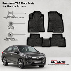 سجادات أرضية GFX Style Uniauto Tru Fit لسيارة هوندا أميز من 2018 إلى 2024