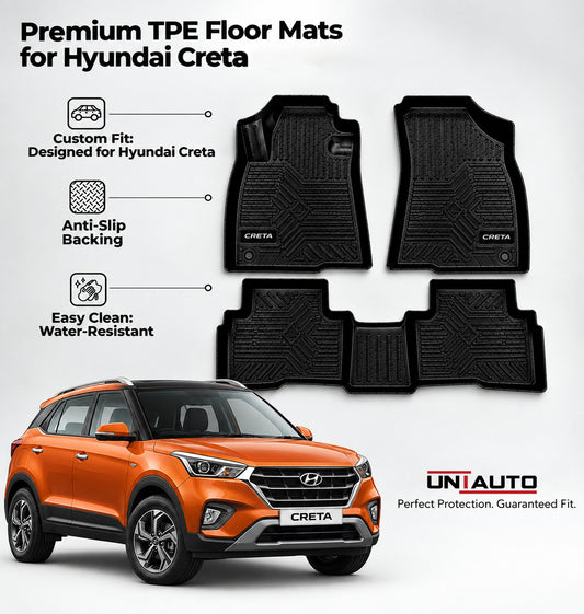 GFX Style Uniauto Tru Fit mats for Hyundai Creta 2018 onwards