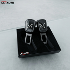 Uniauto 2 in 1 Premium Alarm Stopper and Belt Holder| Black | Seat Belt Buckle