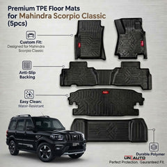 سجادات أرضية GFX Style Uniauto Tru Fit لسيارة ماهيندرا سكوربيو كلاسيك