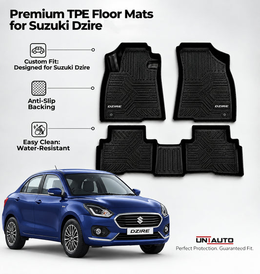 GFX Style Uniauto Tru Fit mats for Maruti Suzuki Dzire 2017 onward