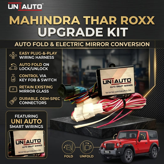 Auto fold ORVM or Mirror Upgrade kit for Thar Roxx| Install Auto fold ORVM into Base and mid models|