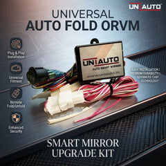 Universal auto fold ORVM or Mirror Upgrade kit | Install Auto fold ORVM into Base and mid model