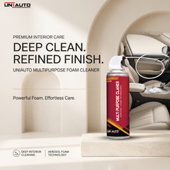 Uniauto Multipurpose Foam Cleaner - Aerosol Foam Technology (400ml) | Deep Cleans Cars interior