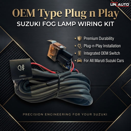 OEM Type Plug n Play Suzuki Fog Lamp wiring with OEM Switch for All Maruti Suzuki Cars