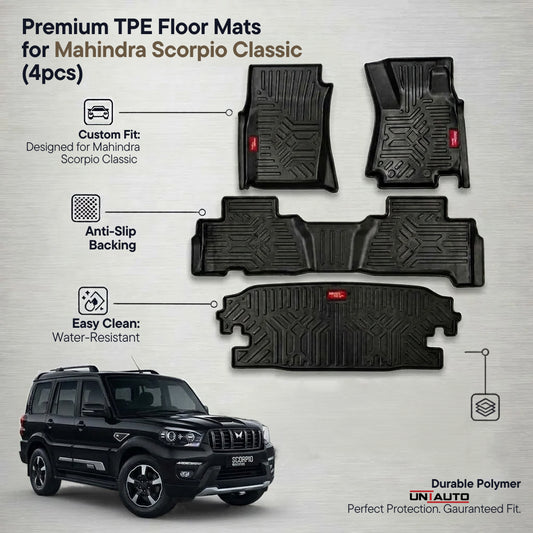 سجادات أرضية GFX Style Uniauto Tru Fit لسيارة ماهيندرا سكوربيو كلاسيك